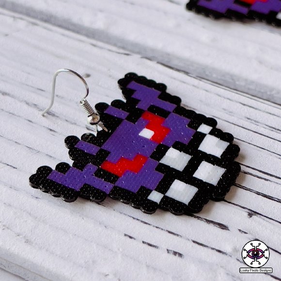 Pikachu Charizard Gengar Pokémon Pokéball Perler Earrings - Picture 9 of 10
